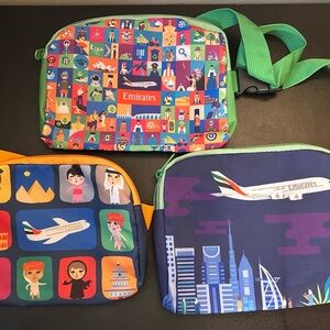 Emirates Airline Kids Crossbody Belt Pack Shoulder Bag Travel Pouch Collectible